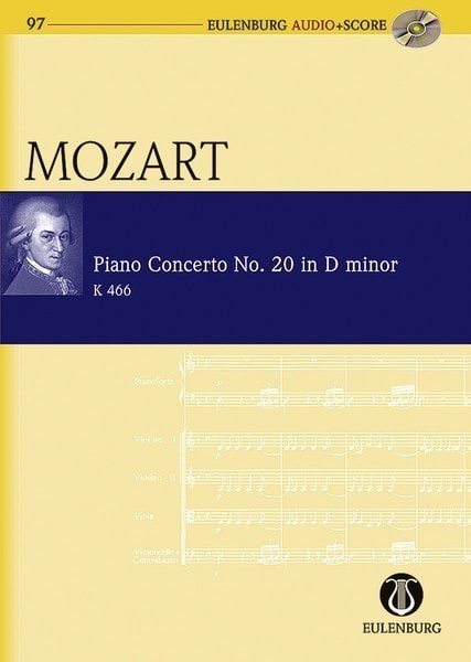 Mozart: Piano Concerto No. 20 in D minor KV 466 (Study Score + CD) published by Eulenburg